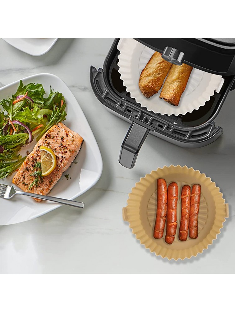 Air Fryer Silicone Pot Air fryer liners,air fryer accessories,Easy to clean,air fryer parchment paper can be used on both sides,Unique stripe distribution increases baking effect by 10%2PCS - BXMKYO7EB