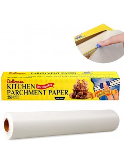 Delicasea 250 SQ FT Parchment Paper Roll for Baking 15 in x 200 ft with Slide Cutter White Baking Paper Roll for Cooking Roasting Grilling… - BGCLQNO12