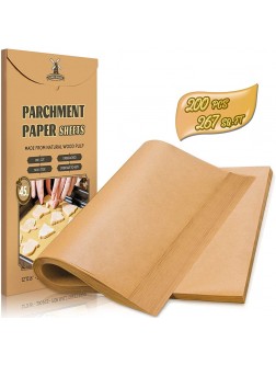 Hiware 200-Piece Parchment Paper Baking Sheets 12 x 16 Inch Precut Non-Stick Parchment Sheets for Baking Cooking Grilling Air Fryer and Steaming Unbleached Fit for Half Sheet Pans - BNEM3EXYU
