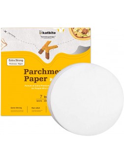 Katbite 7 Inch Round Parchment Paper 200Pcs Parchment Rounds Heavy Duty & Non-stick for Cake Baking Air Fryer Liners Patty Paper - BYPC63KWS