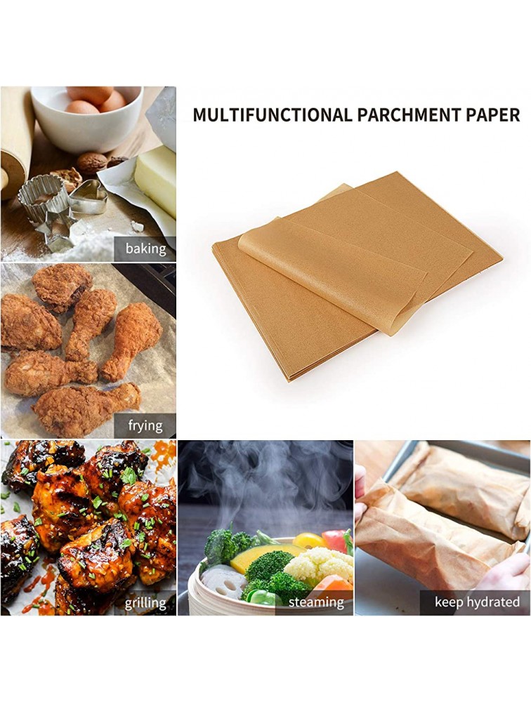 SMARTAKE 200 Pcs Parchment Paper 12x16 Inches Rectangle & 9 Inches Round Set Non-Stick Baking Parchment for Cake Cookie Grilling Air Fryer Steaming - BHG8LK1RX