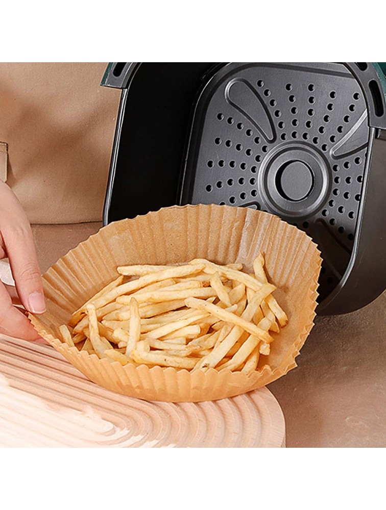 Top-spring Air Fryer Disposable Paper Liner 100PCS Non-Stick Air Fryer Liners Baking Paper for Fryer Microwave Oven Air Fryer Parchment Paper Liners for Baking Natural - BZUXVQOGU