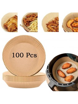 Txtsegose Air Fryer Disposable Paper Liner 100Pcs Non-stick Disposable Air Fryer Paper Pads Waterproof Food Grade Parchment Paper for Baking Cooking Grilling Frying and Roasting Microwave - BFR2D87H5
