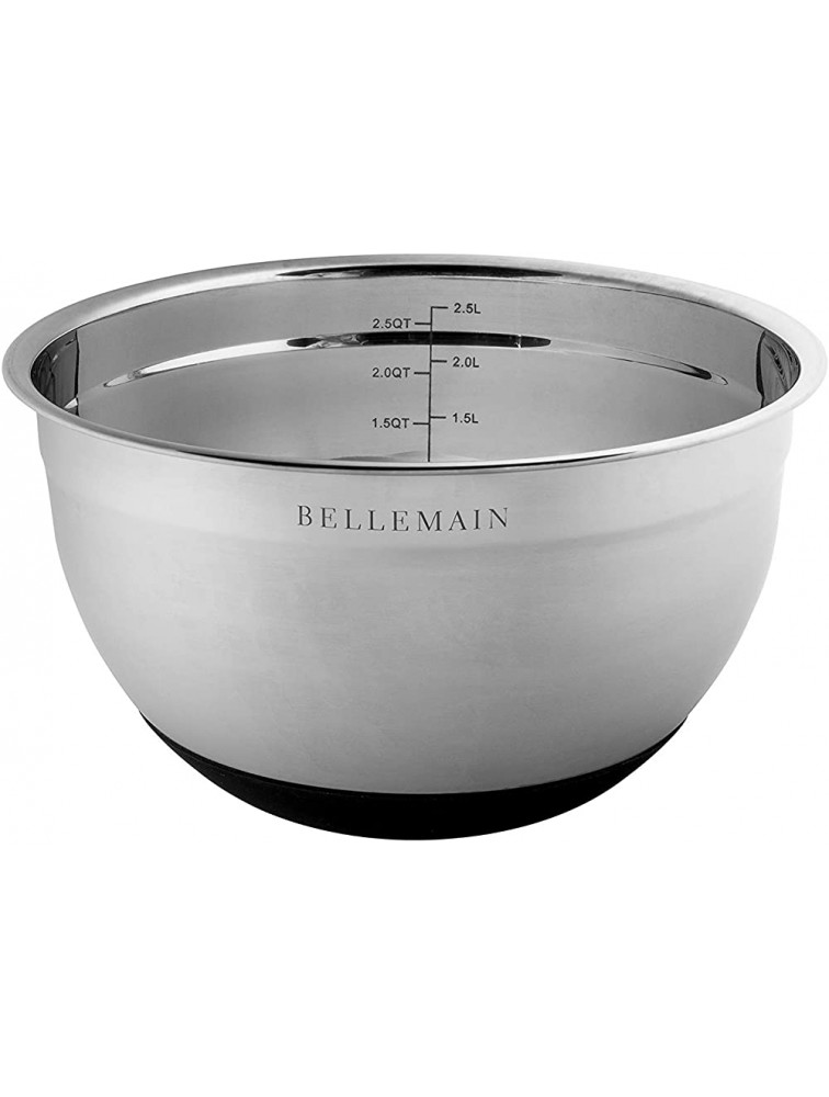 Bellemain Stainless Steel Non-Slip Mixing Bowls with Lids 4-Piece Set - B2Z63PXIQ