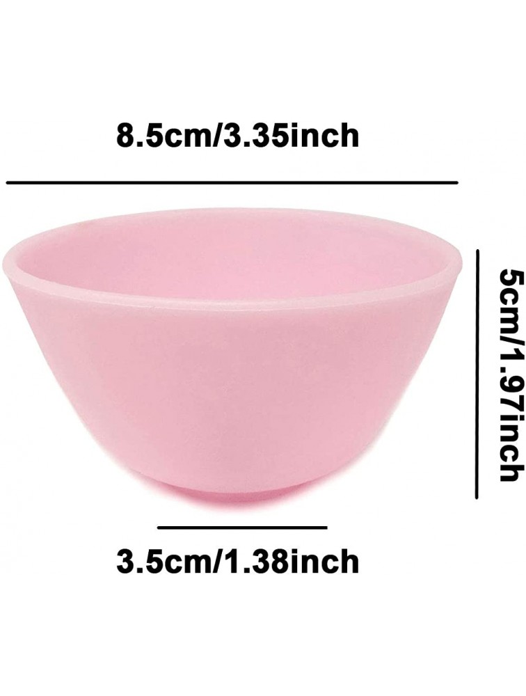 Honbay 5PCS Silicone Mixing Bowls Prep and Serve Bowls for Mixing Facial Mask or Holding Ingredient 8.5×5CM - B2NA228B4