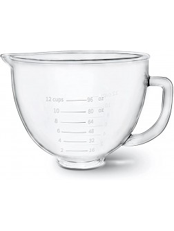 Kitwanda Glass Bowl 5 QT Compatible With KlTCHEN AlD Stand Mixer,with Measurement Markings,Allows Placing it in the Microwave and Refrigerator - BQZVSGCE4