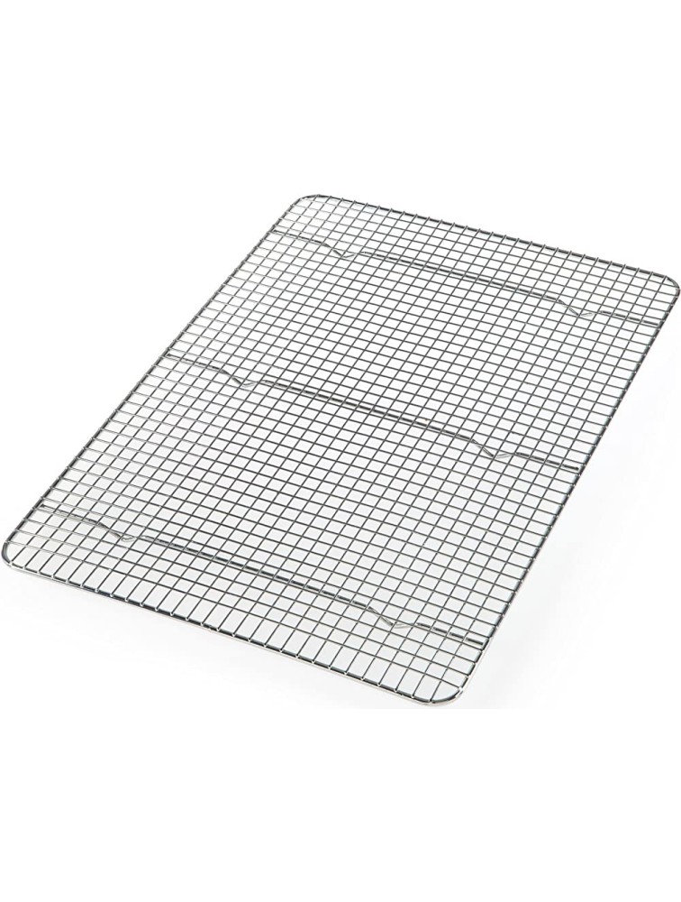 AbsoluteBake Cooling Rack Stainless Steel – 12 x 17” – Fits in Half Sheet Cookie Pan Baking Tray Oven and Dishwasher Safe – Tight Grid Design Faster Cooling - BZILDQ4T0