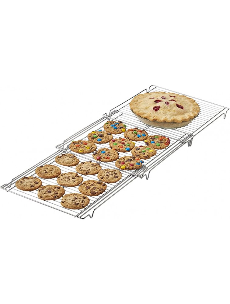 Nifty Expandable Cooling Rack – 3-in-1 Bakeware Non-Stick Dishwasher Safe Chrome Plated Mesh Compact Kitchen Storage Use for Baking Cookies Pies Candies Cakes - BTY9UYA6Q