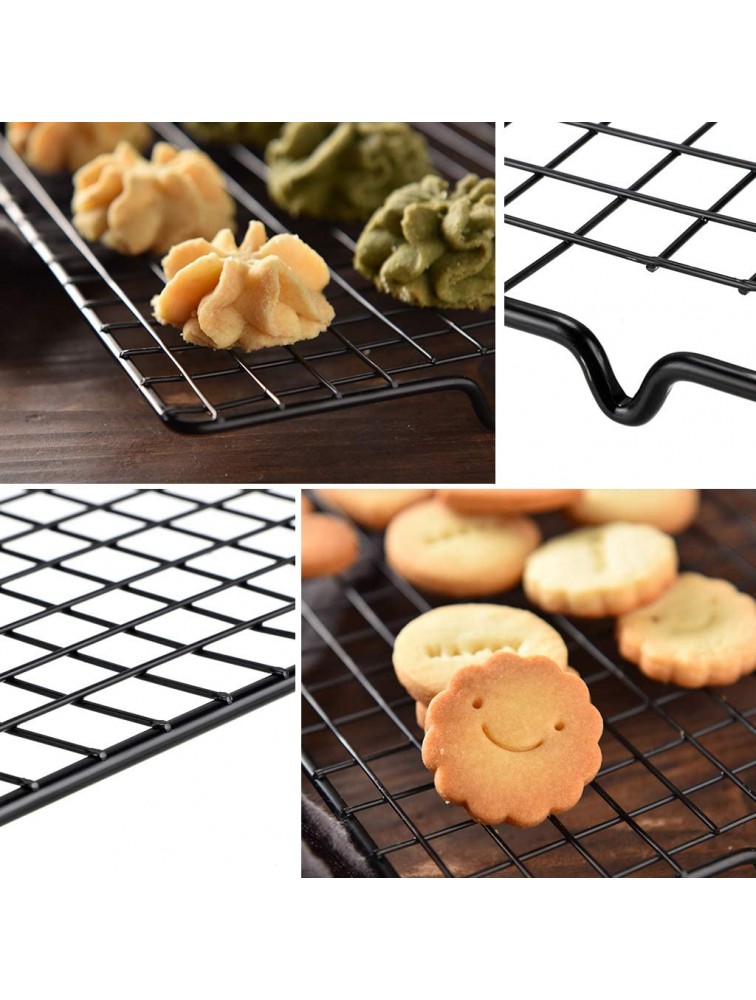 OwnMy Set of 2 Baking Cooling Rack 10” x 16” Non-Stick Heavy Duty Wire Oven Safe Cooling Rack for Roasting and Baking - BXTWC20Q7