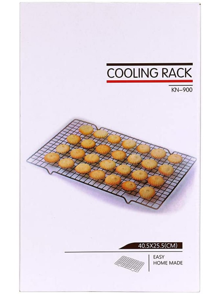 OwnMy Set of 2 Baking Cooling Rack 10” x 16” Non-Stick Heavy Duty Wire Oven Safe Cooling Rack for Roasting and Baking - BXTWC20Q7