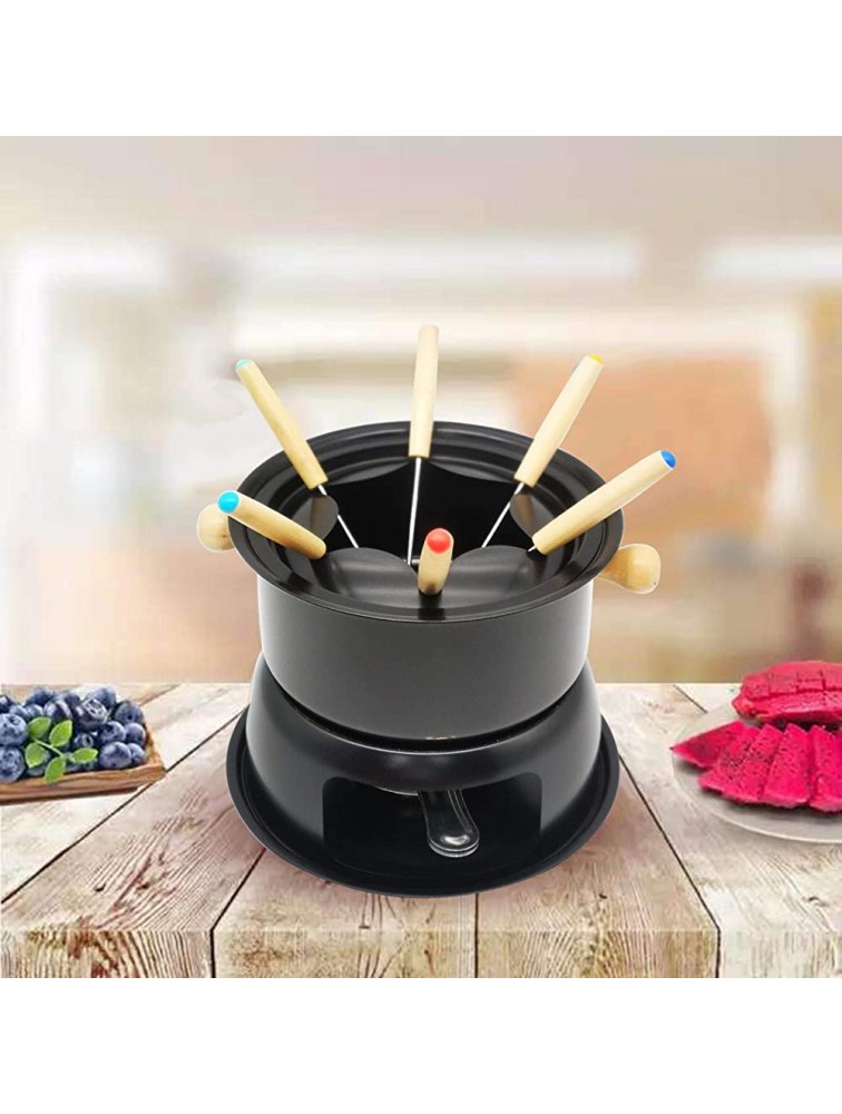 adfafw Fondue Maker Set,Stainless Steel Fondue Set,Multifunctional Carbon Steel Ice Cream Chocolate Cheese Hot Pot,Nonstick Melting Pot,Kitchen Accessories for Buffet Party Home masterwork - B2R0FSUO2