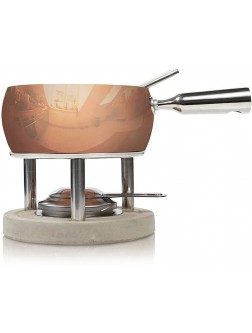 Boska Holland Fondue Set 1-Liter Copper Pot with Concrete Base Life Collection - B7W13BXUM