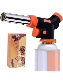 Butane Torch Lighters Cooking Butane Fuel Torch，Professional Kitchen Culinary Blow Torch With Safety Lock&Adjustable Flame For Dessert BBQ Baking Butane Gas Not Included - B5Y1OJ8QK