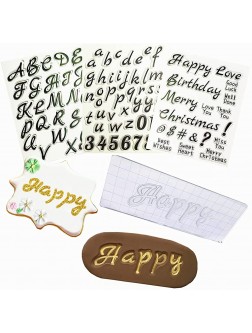 4 P CS Alphabet Letter Fondant Stamps for Biscuit Cookie Cake Stamp Tool Reusable Extra Spare Lowercase Numbers Phrases for Christmas Birthday wedding Party - BTJAHF3UK