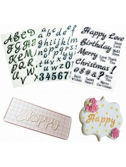 Alphabet Cake Stamps For Biscuit Fondant Cookie,Food Grade Fondant Letter Cake Stamp Tool,Uppercase Extra Spare Lowercase Numbers Phrases For Birthday Wedding Thanksgiving Christmas Party - B2CSCY1PA