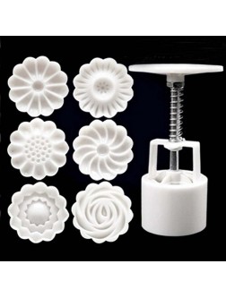 Chinese Style 3D Cake Decorating Tools Mid-Autumn Festival Flower Shaped Hand Pressure Mooncake Mold Fondant Mould Baking Tool Pastry Mould - BFKWRO2QX