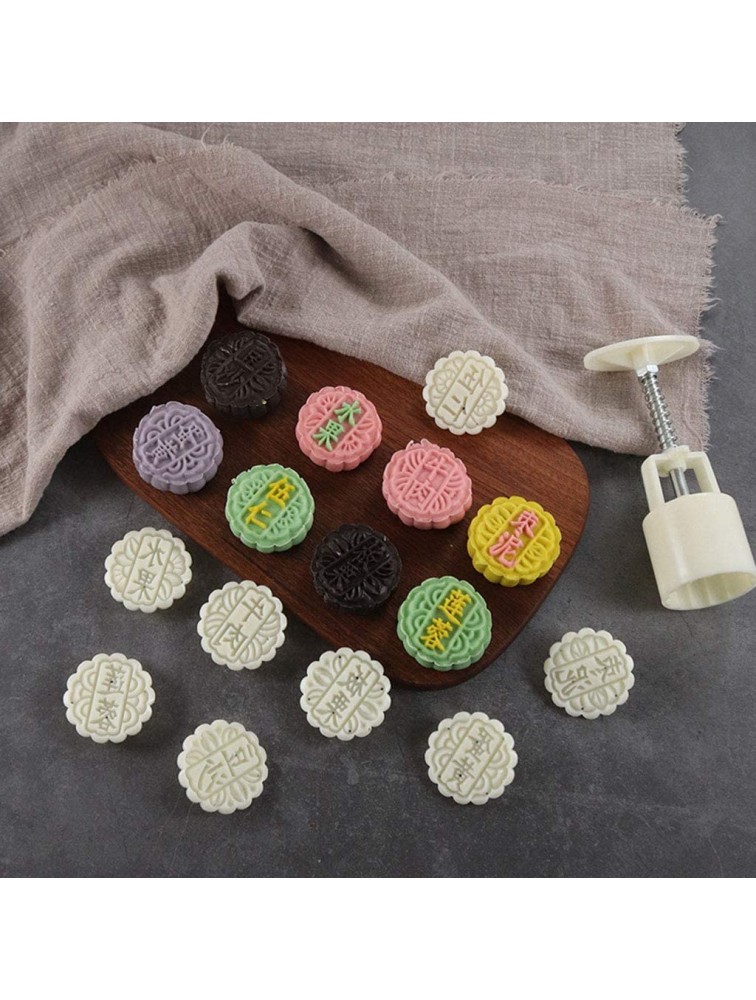 OTGO Mooncake Mold Mooncake Maker 50g with 8pcs Stamps Cookie Cutter Chocolate Moon Cake Mould DIY Press Baking Tool - BQCWJREUZ