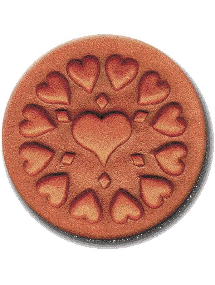 RYCRAFT 2" Round Cookie Stamp with Handle & Recipe Booklet-Circle of Love - BKF73522Z