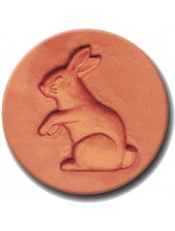 RYCRAFT 2" Round Cookie Stamp with Handle & Recipe Booklet-Easter Bunny - BDXE089NK