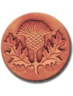RYCRAFT 2" Round Cookie Stamp with Handle & Recipe Booklet-Scottish Thistle - BHD4E94M7