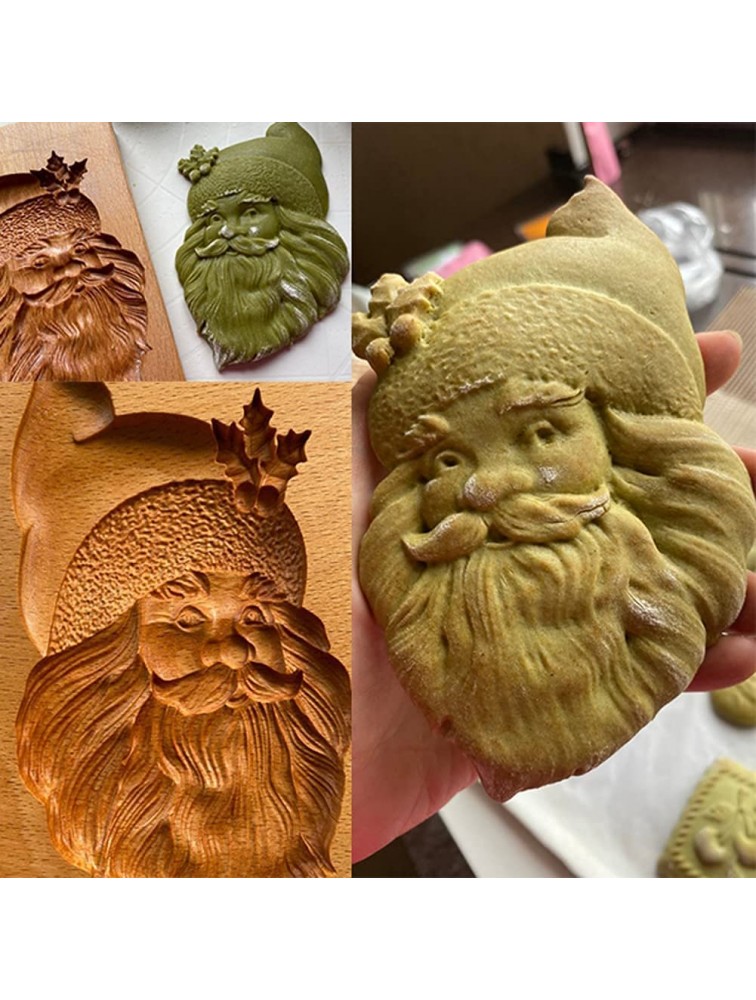 Santa Claus Embossing Mold for Cookies,Christmas Cookie Stamp Mold,Cookie Cake Mold for Baking DIY for Christmas Thanksgiving Day Gingerbread Honeycake Cookies Mold Santa Claus - BJ2UNP0BL