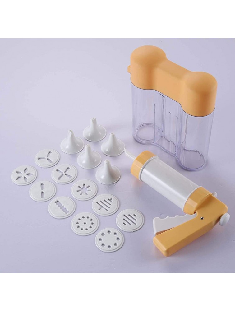 Cookie Press Gun Kit Cookie Maker Include 10 Discs and 6 Icing Tips Spritz Manual Biscuit Maker Machine for DIY Cookie Maker and Cake Icing Decoration - B6PVVUVW8