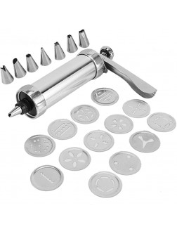 Cookie Press Gun Kit Cookie Press Discs Maker Machine Biscuits Metal for Baking Pastry Piping with 13 Cookies Mold 7 Piping Nozzle for DIY Cake Icing Decorating - BZGXMI0KI
