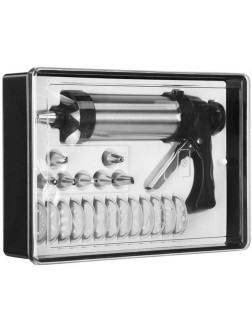 Cookie Press Gun Kit for DIY Biscuit Maker and Decoration with 8 Icing Nozzles and 13 Molds - BF98FF97U