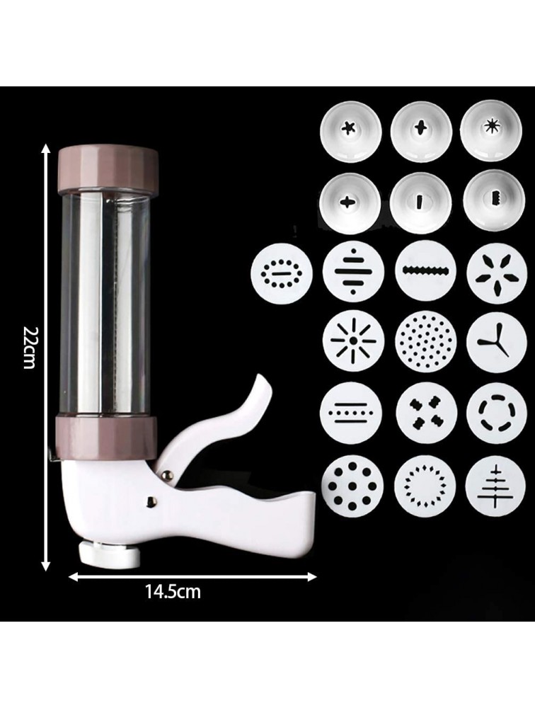 Cookie Press Gun Kit with 13 Discs and 6 Icing Tips for DIY Biscuit Maker and Decoration - BGFFYK88W