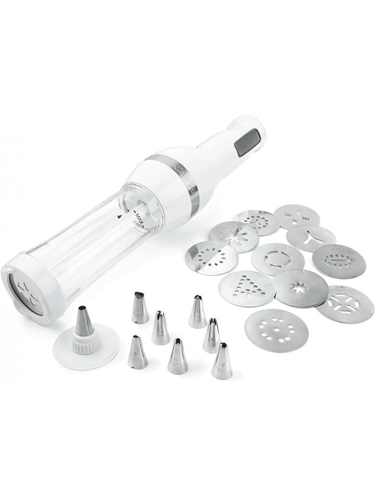 Cuisinart CCP-10 Electric Cookie Press with 12 Discs and 8 Decorating Tips White - BFKV9HUQF