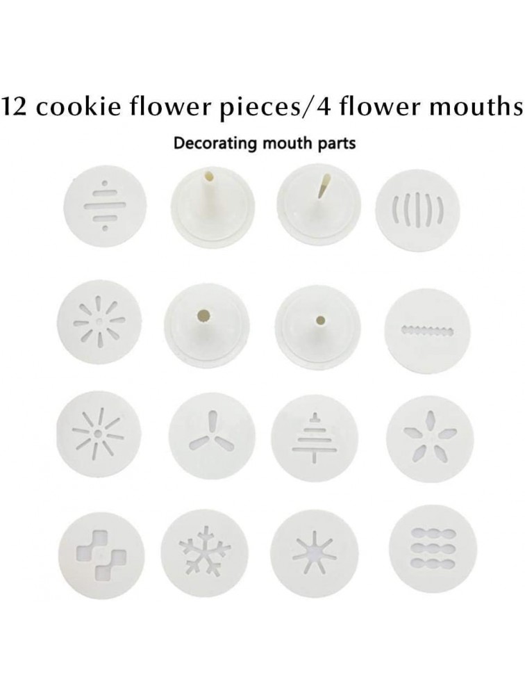 Electric Cookie Decorating Tool Cookie Maker Kit Electric Cookie Press Gun With 12 Discs & 4 Icing Tips for DIY Biscuit Maker and Cake Icing Decoration - B7YQ31AZH