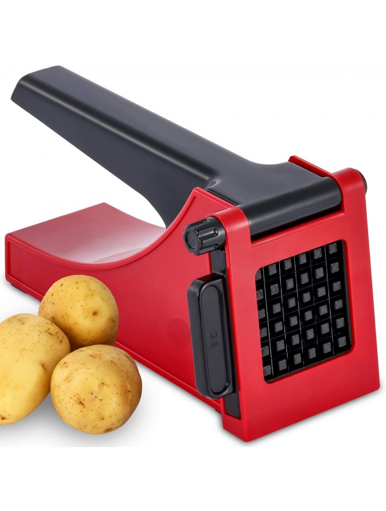 French Fries Fry Cutter Maker Slicer Machine for Deep Frying Baking Home Cooks and Restaurants - B6YIB6Q02