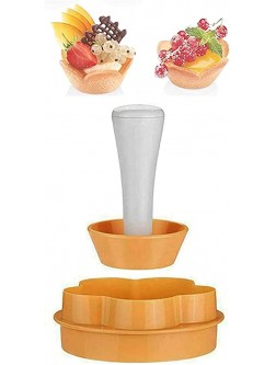 Pastry Dough Tart Tamper Kit With 6 Cavity Muffin Pan Plastic Cookie Dough Flower Circle Baking Pastry Dough Tamper Kit Baking Tool For Making Diy Cupcake Muffin Cheesecakes & Desserts - B6004RSWI