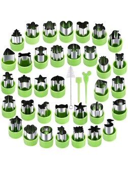 35 Pack Cookie Cutters Vegetable Fruit Cutter Shapes Stamps Mold Mini Cookie Cutters - B5MR465MI