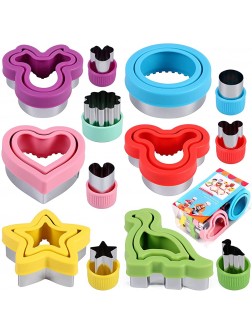 Jaystate Sandwich Cutter and Sealer Set for Kids,DIY Pancake Cookie Cutters,Cut and Seal for Lunchbox Kids Lunch Sandwich Decruster Press Mold Mickey Minnie Heart Dinosaur Star Circle  - BL7F6PWMQ