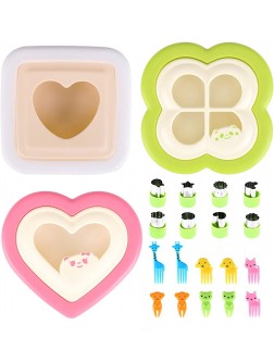 Sandwich Cutter and Sealer,21 piece set，Fun Sandwich Cutters for Kids,Cut and Seal Decruster Sandwich Maker Shapes，Includes Fruit and Vegetable Cutters Food Picks，Boys and Girls Easy to Use green - BA8AZOXMZ
