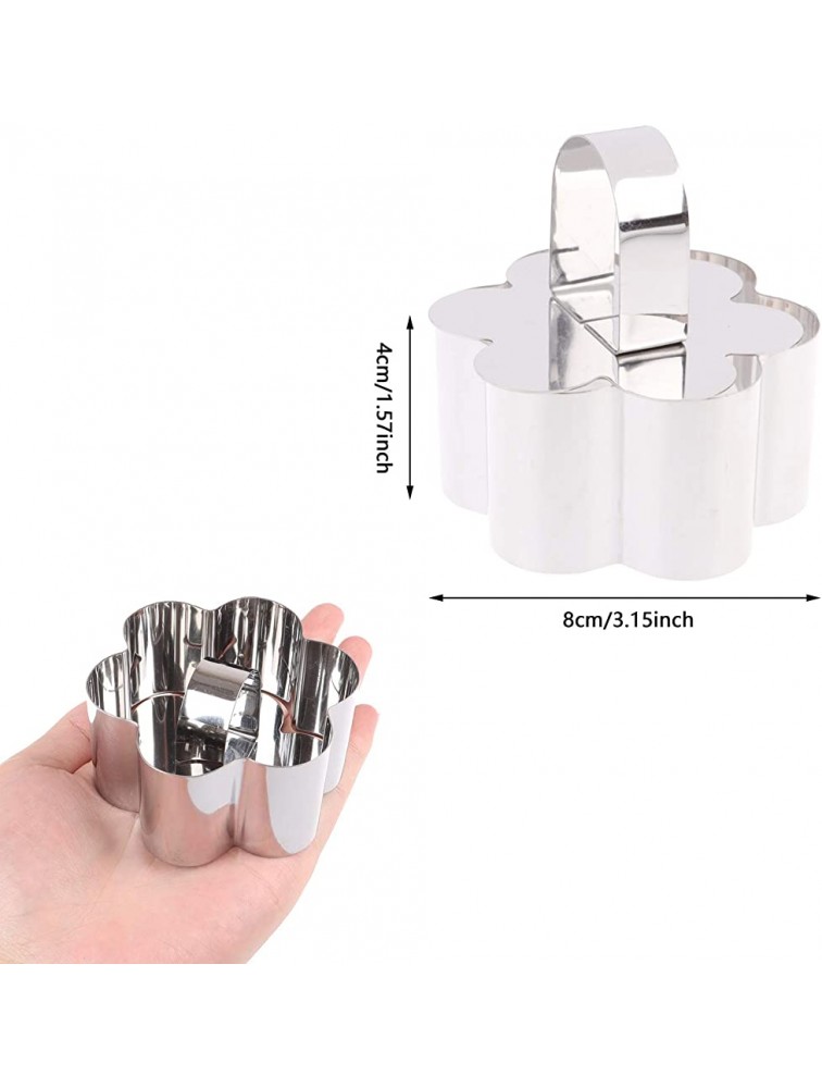 4PCS Stainless Steel Mousse Ring Cake Rings Mini Fondant Cheese Cake Mold Cake Baking Mold with Pusher Cupcake Mold Salad Dessert Mold Cake Decorating Tools - BW5RZY9ML