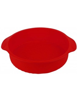 Cake Baking Pan 11inch Cake Mould Silicone for Cheesecake red - B7IXLCV73