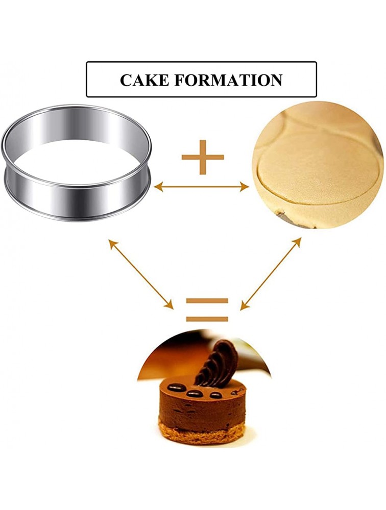 English Muffins Mold Aulufft 16 Pieces Stainless Steel Double Rolled Rings 3.15 Inch Crumpet Rings Circular Round Muffin Tart Ring Molds for Home Food Baking + 1 Piece Cake Mold Knife1 - BHUODPO0P