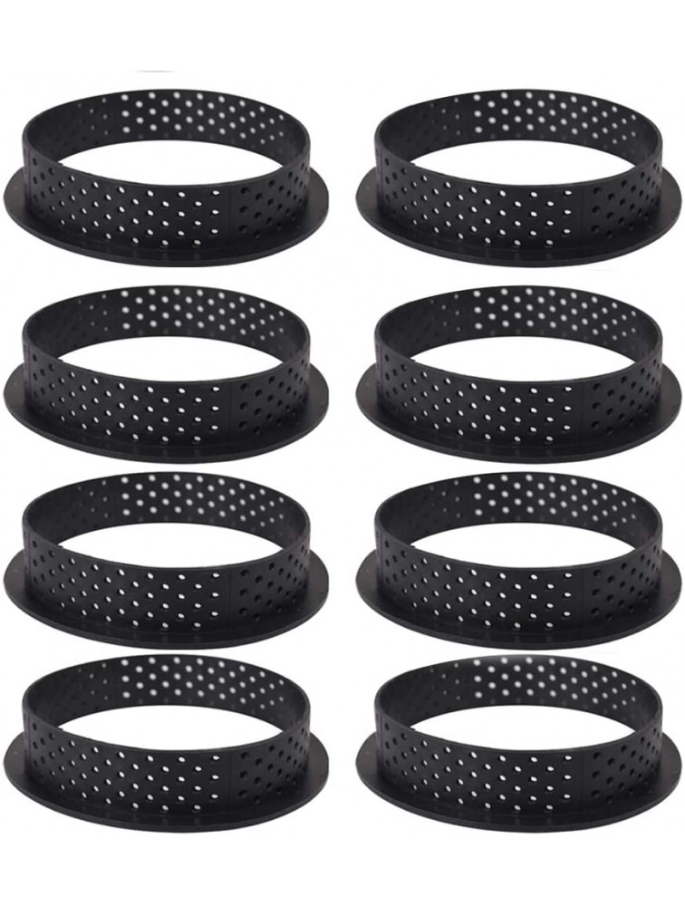 LOVFASH 8pcs Round Shape Cake Mold Mousse Circle Cutter Decorating Tool French Dessert DIY Perforated Ring Non Stick Bakeware Tart - BF8ZVBCKO