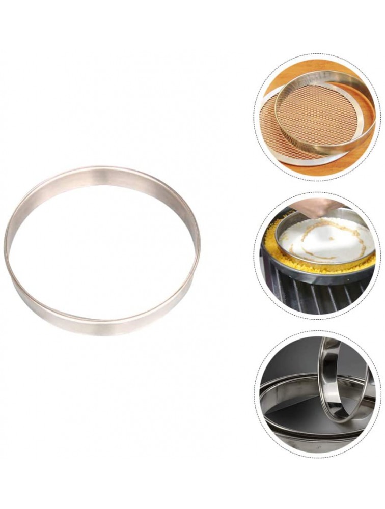 YARDWE Stainless Steel Muffin Rings Mousse Rings 9 inch Non Stick Pizza Cutter Rings Egg Pancake Rings Metal Tart Pastry Rings Molds for Cooking Baking Cakes Desserts Dough - BGAIEC26A