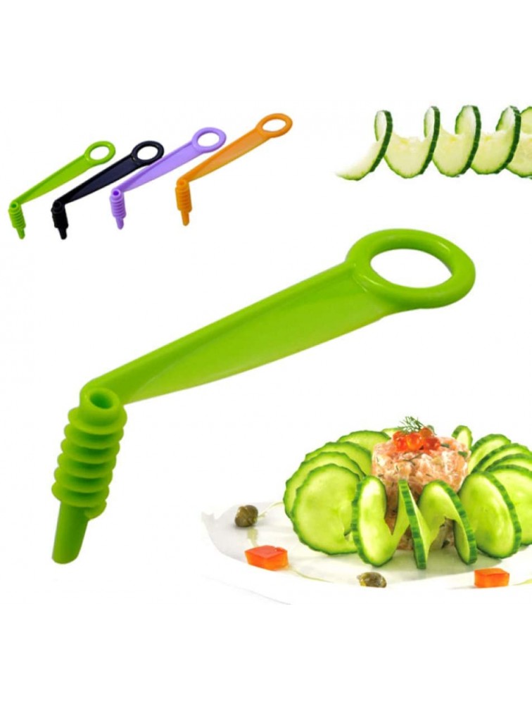 BJQ 1PC Spiral Slicer,Blade Hand Slicer Cutter Cucumber Carrot Potato Vegetables Spiral Knife Kitchen Accessories Tools Random Color a Green As Shown - BAW4YEZ0Q