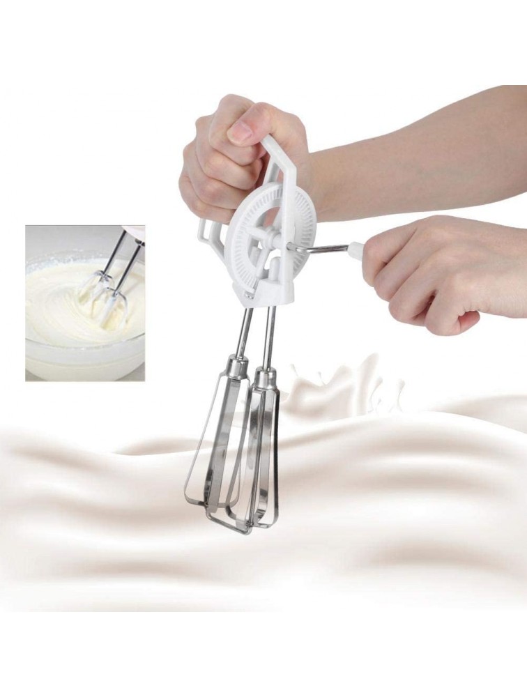 Egg Beater High Efficient Egg Mixer Hand Crank Egg Beater Stainless Steel for Cooking Baking Bake Shop for Kitchen - B3LP8YLFO