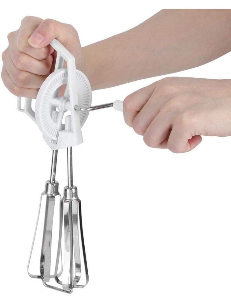 Egg Beater High Efficient Egg Mixer Hand Crank Egg Beater Stainless Steel for Cooking Baking Bake Shop for Kitchen - B3LP8YLFO