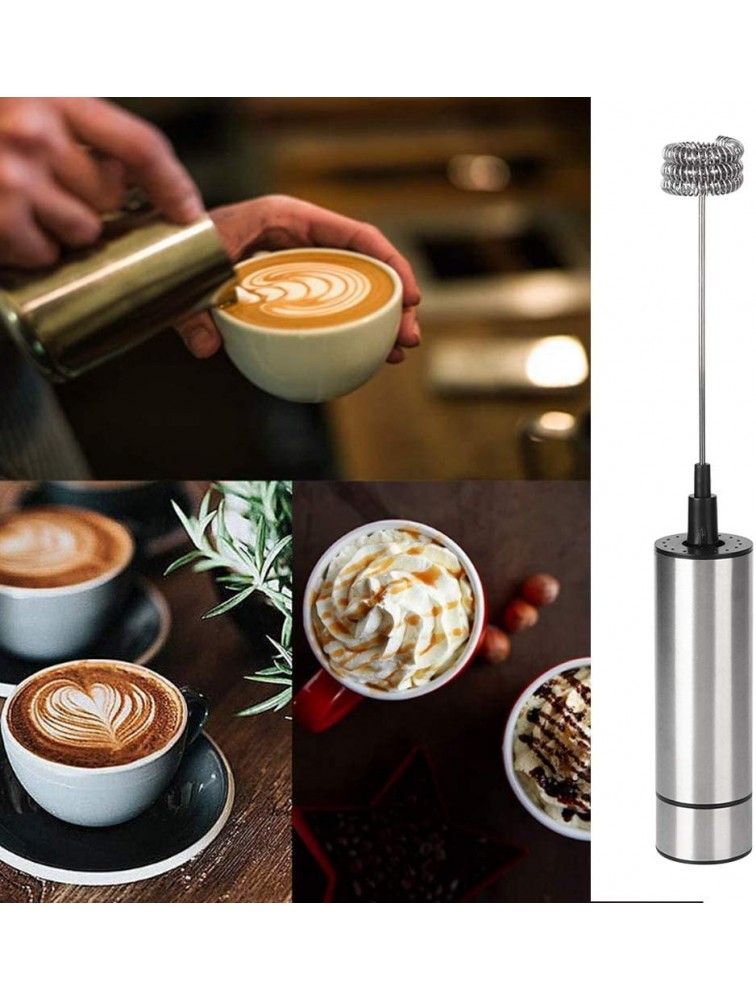 Electric Mixer Egg Beater Food-grade Stainless Steel 9.1x1.2in Make Coffee for Hot Chocolate - BA1EFKWZZ