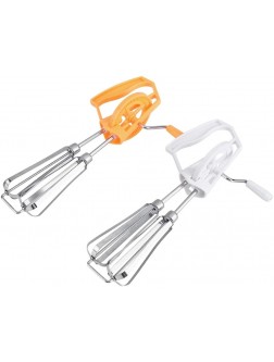 iFCOW Egg Beater Mixer Stainless Steel Rotary Hand Whip Whisk Cooking Tool Kitchen - B7L5AJUZF