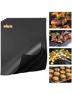 4 Pack Large Premium Oven Liners Mats for Bottom of Electric Gas Oven Heavy Duty,Reusable Nonstick Baking Mats Heat Resistant Outdoor BBQ Grill Mats Stove Guard Stove Top Protector 16*24Inch - BAVOB30B4