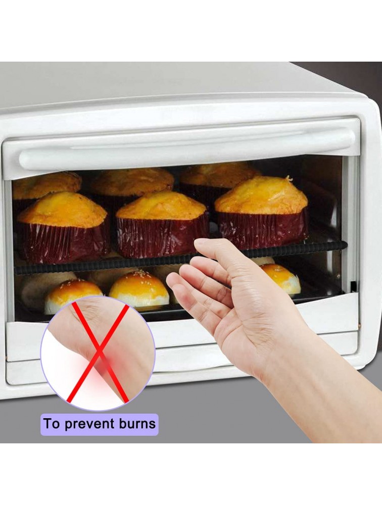 DanziX 4 Pcs Black Oven Shelf Silicone Rack Guard Protector + 2 Pcs Non Stick Oven Liners Mat for Keeping Oven Clean and Protecting Against Burns and Scars - BFJRVB0IO