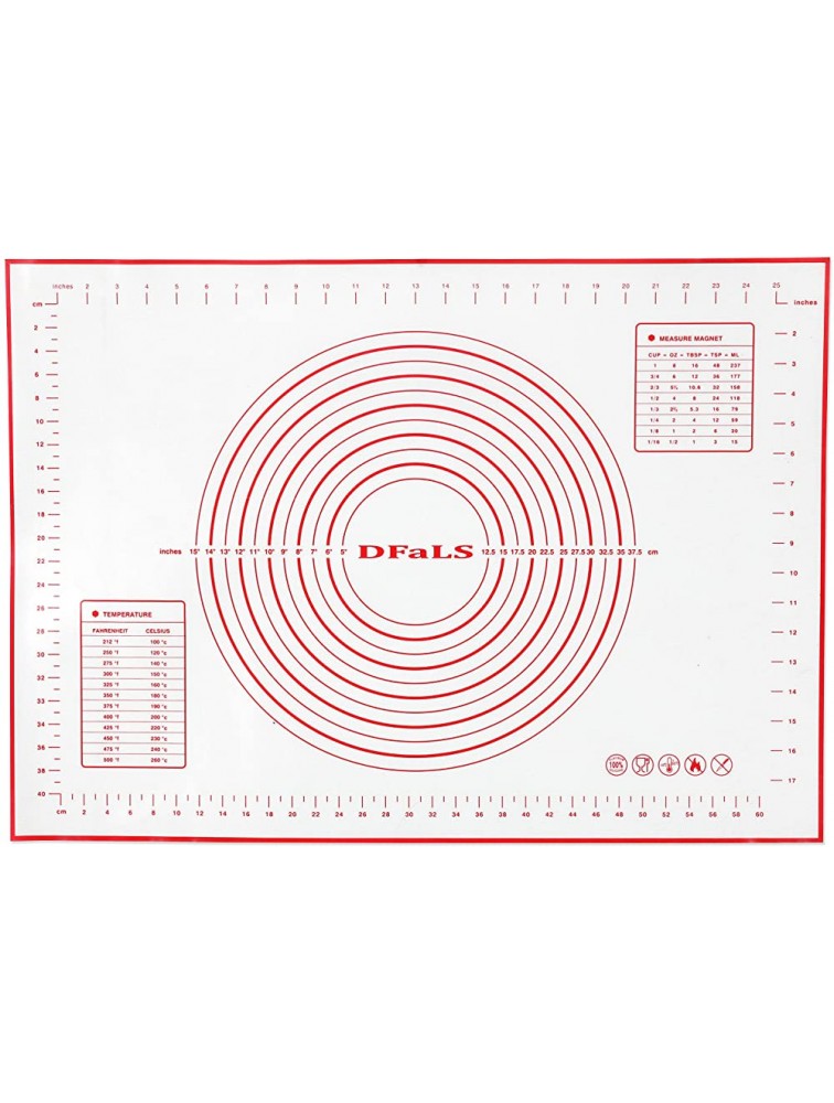 DFaLs Large Silicone Pastry Mat 28"x20" Non-Slip Silicone Baking Mat with Measurement Counter Mat Dough Rolling Mat Oven Liner Pie Crust Mat - BDTQ77SRH