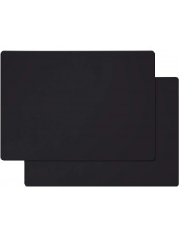 Extra Large Silicone Mats for Countertop 28" by 20" Multipurpose Mat Counter Table Protector Desk Saver Pad Placemat Nonstick Nonskid Heat-Resistant Pad Black 2PCS - B22ZHVMES